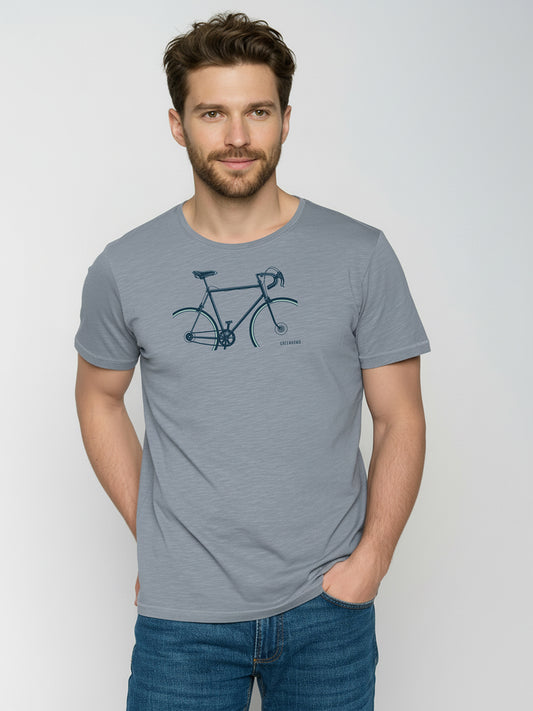T-shirt Bike Crop in Sea Smoke von Greenbomb