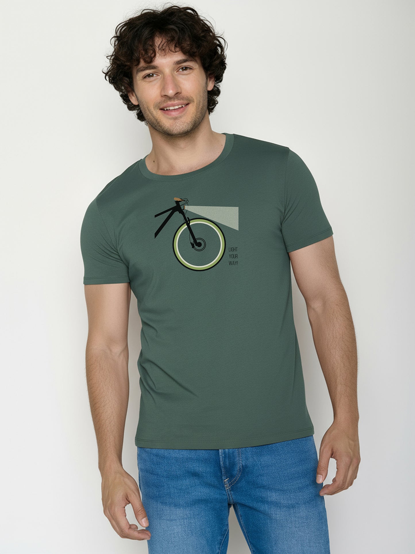 T-shirt Licht in Petrol Greenbomb