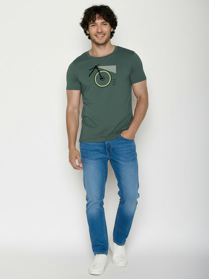 T-shirt Licht in Petrol Greenbomb