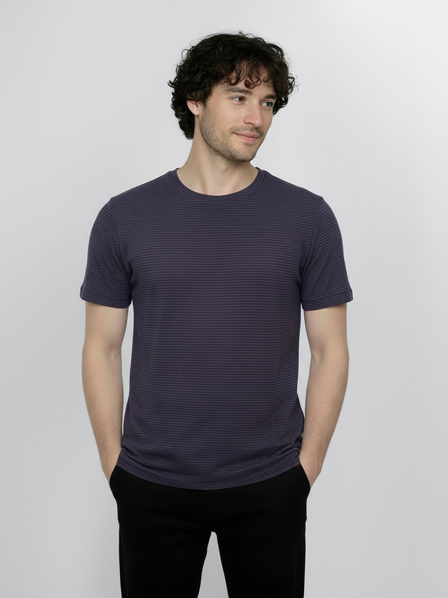 T-shirt gestreift Navy/Dunkelrot von Greenbomb