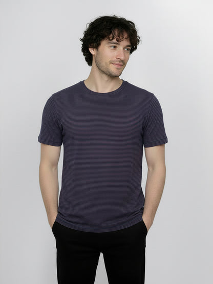 T-shirt gestreift Navy/Dunkelrot von Greenbomb