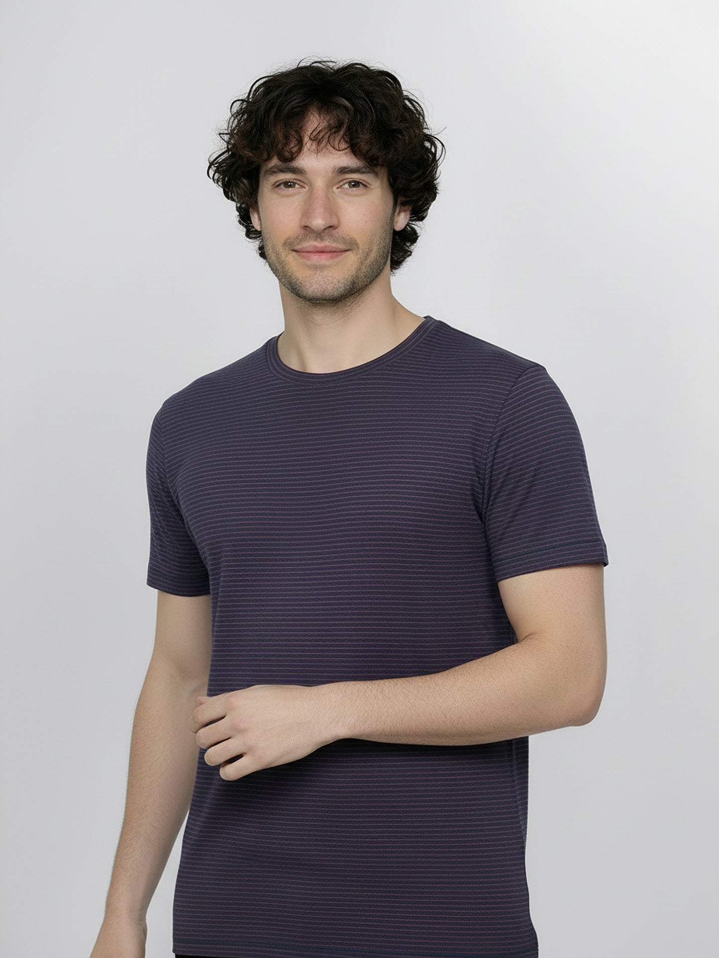 T-shirt gestreift Navy/Dunkelrot von Greenbomb