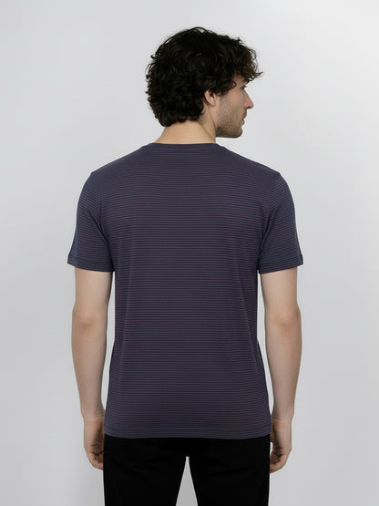 T-shirt gestreift Navy/Dunkelrot von Greenbomb