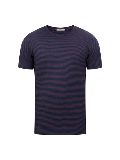 T-shirt gestreift Navy/Dunkelrot von Greenbomb