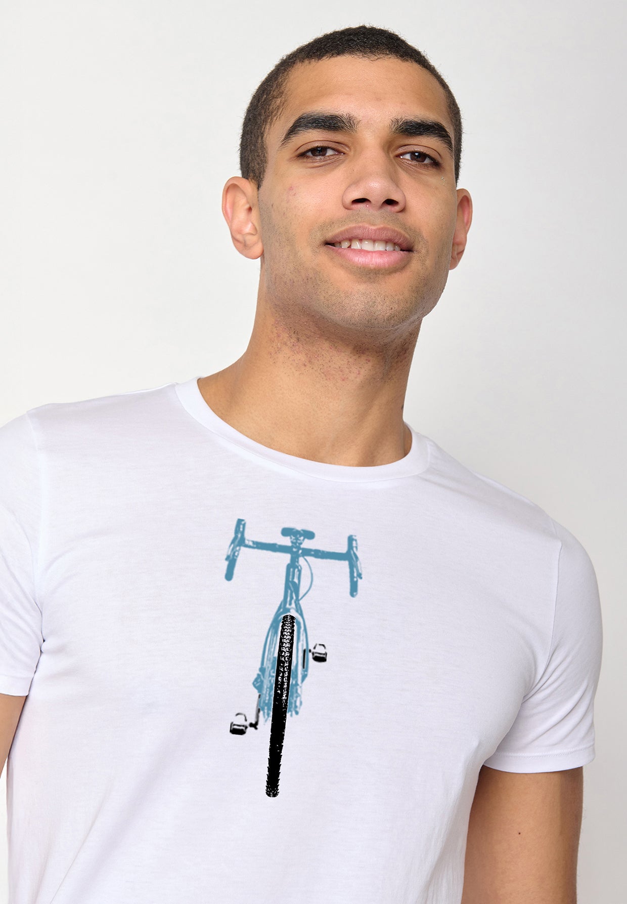 T-shirt Bike Weiss Greenbomb