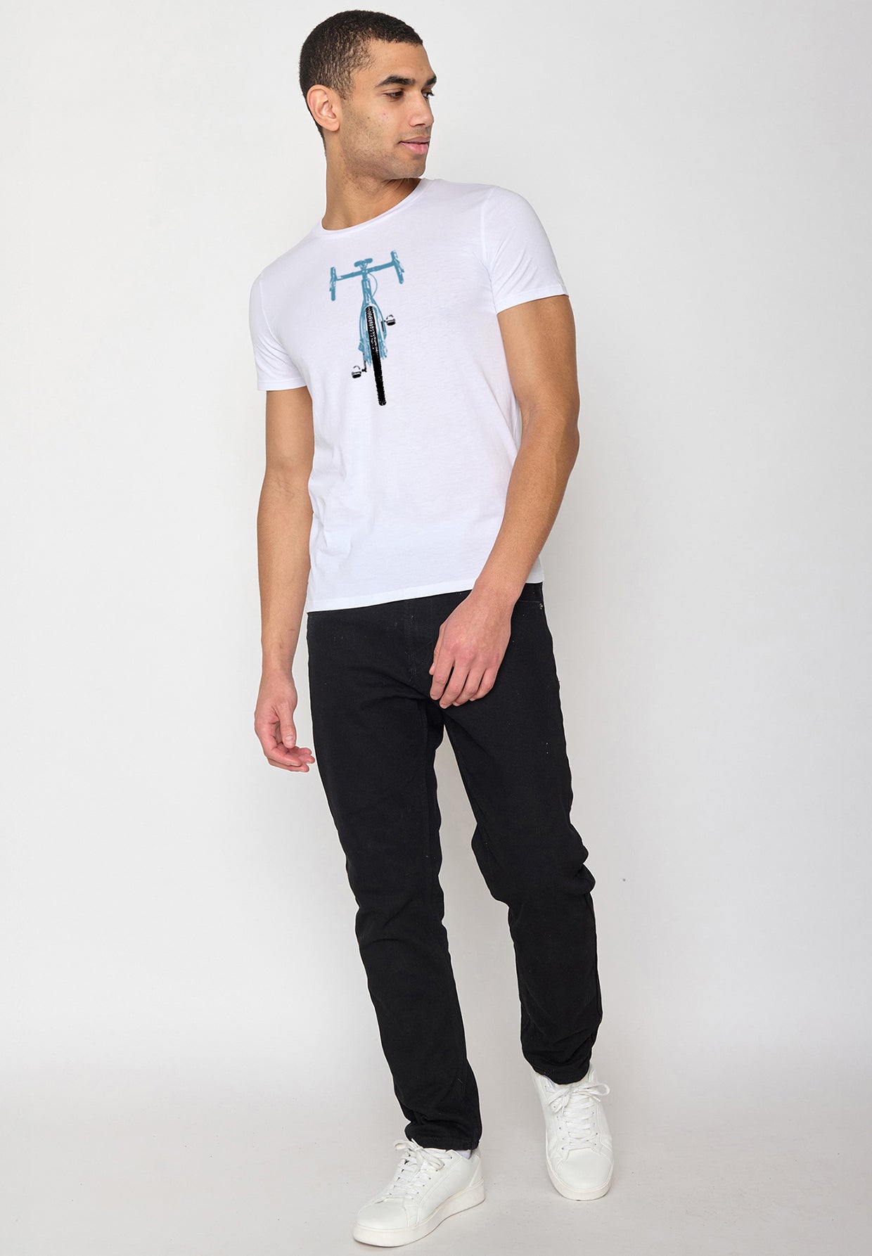 T-shirt Bike Weiss Greenbomb