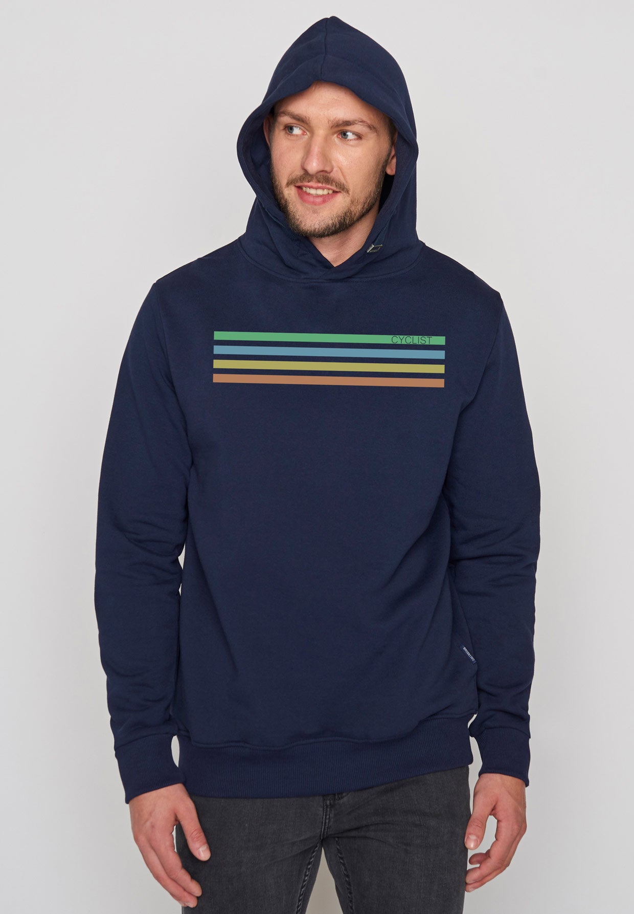 Hoodie Cyclist Dunkelblau von Greenbomb