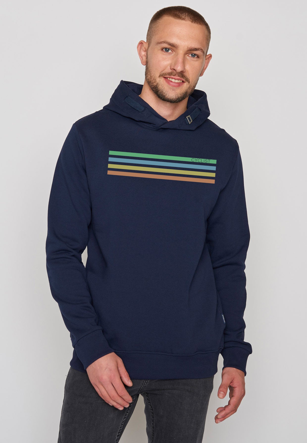 Hoodie Cyclist Dunkelblau von Greenbomb