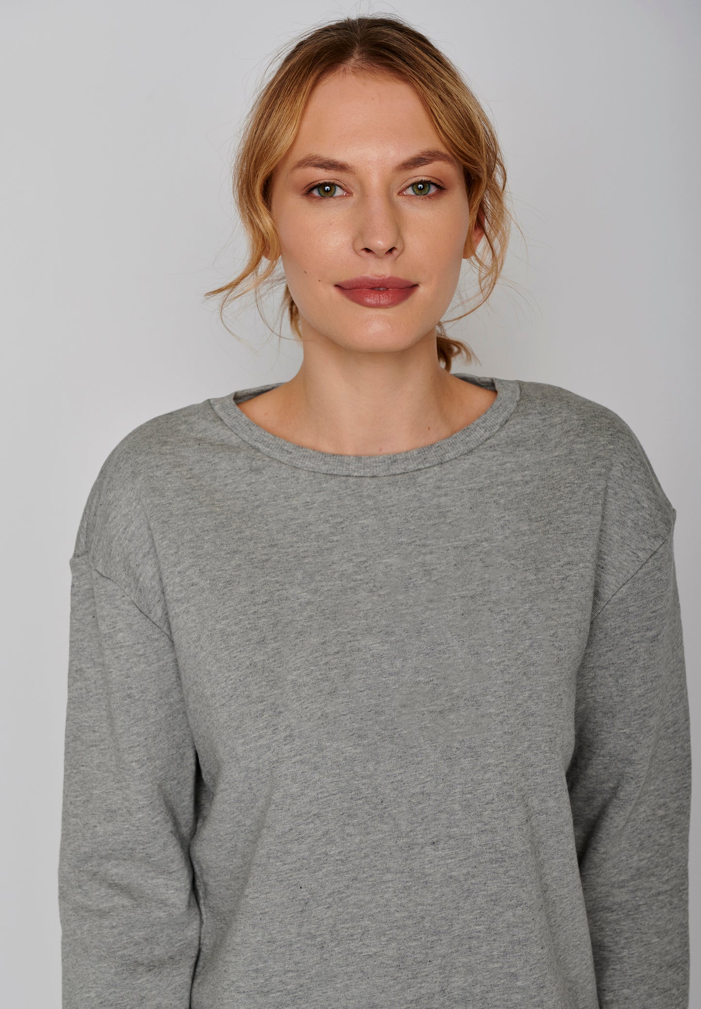 SALE: Damen Sweat-Pulli uni Grau  von Greenbomb