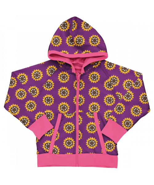 SALE -50%: Wende-Kapuzenjacke mit Sonnenblumen von Maxomorra