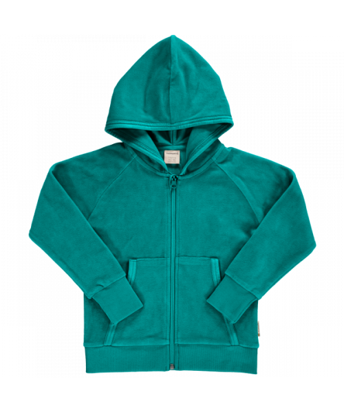 Kapuzenjacke Velours uni Lagoon von Maxomorra