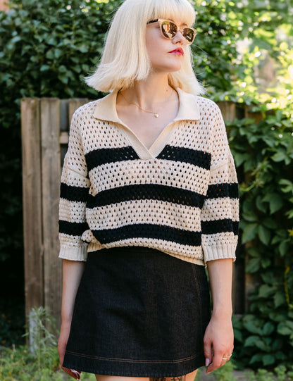 Black Denim Skort von Mademoiselle Yéyé