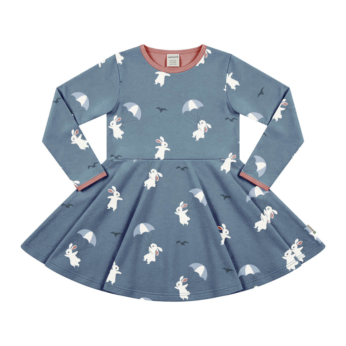 Kleid Langarm mit Häsli von Maxomorra
