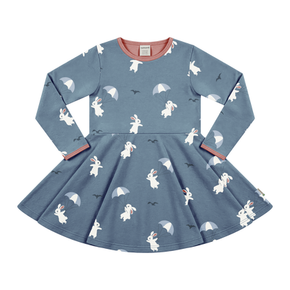 Kleid Langarm mit Häsli von Maxomorra