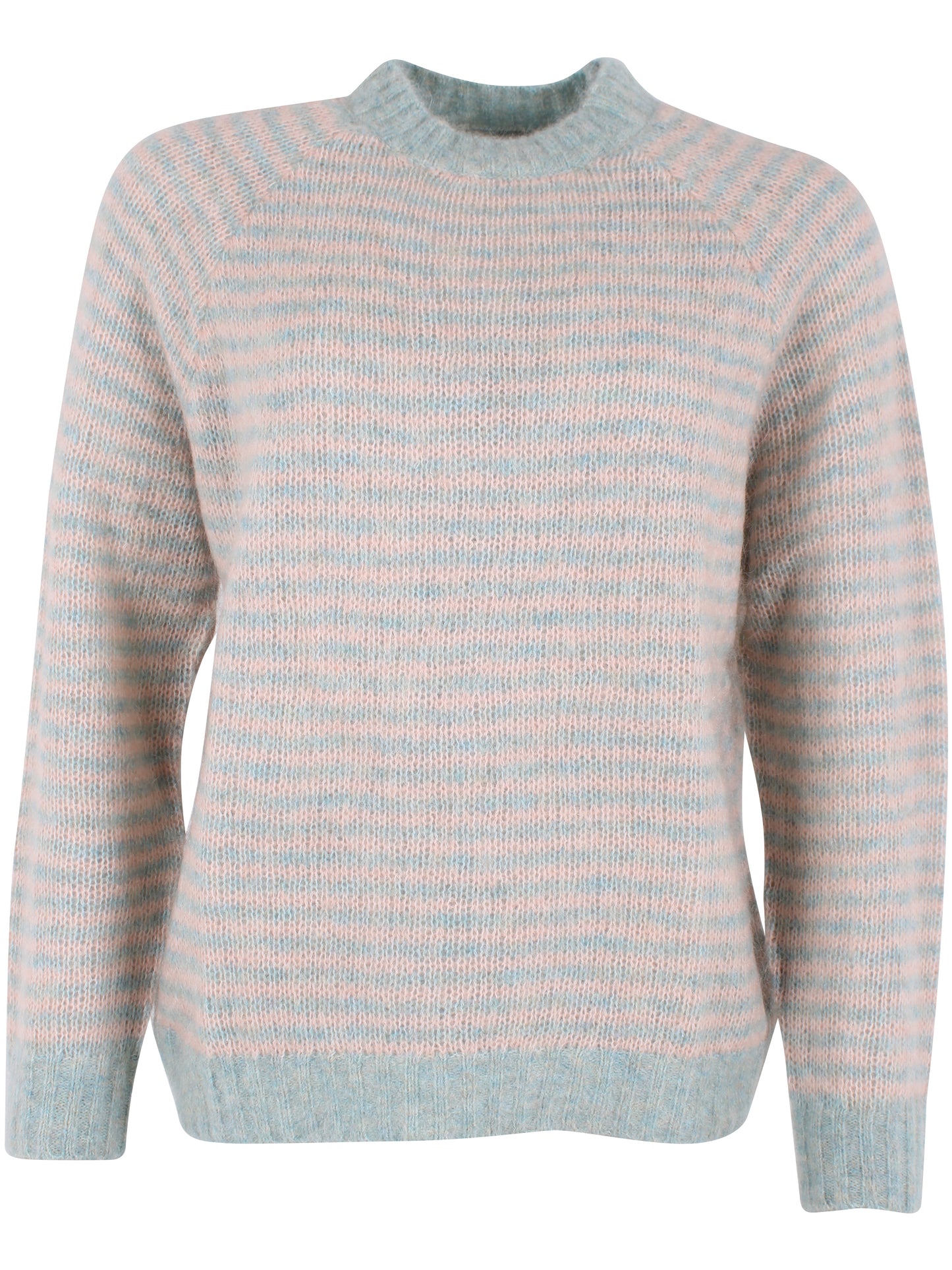 Wollpullover Hellblau/Creme gemustert von Danefae