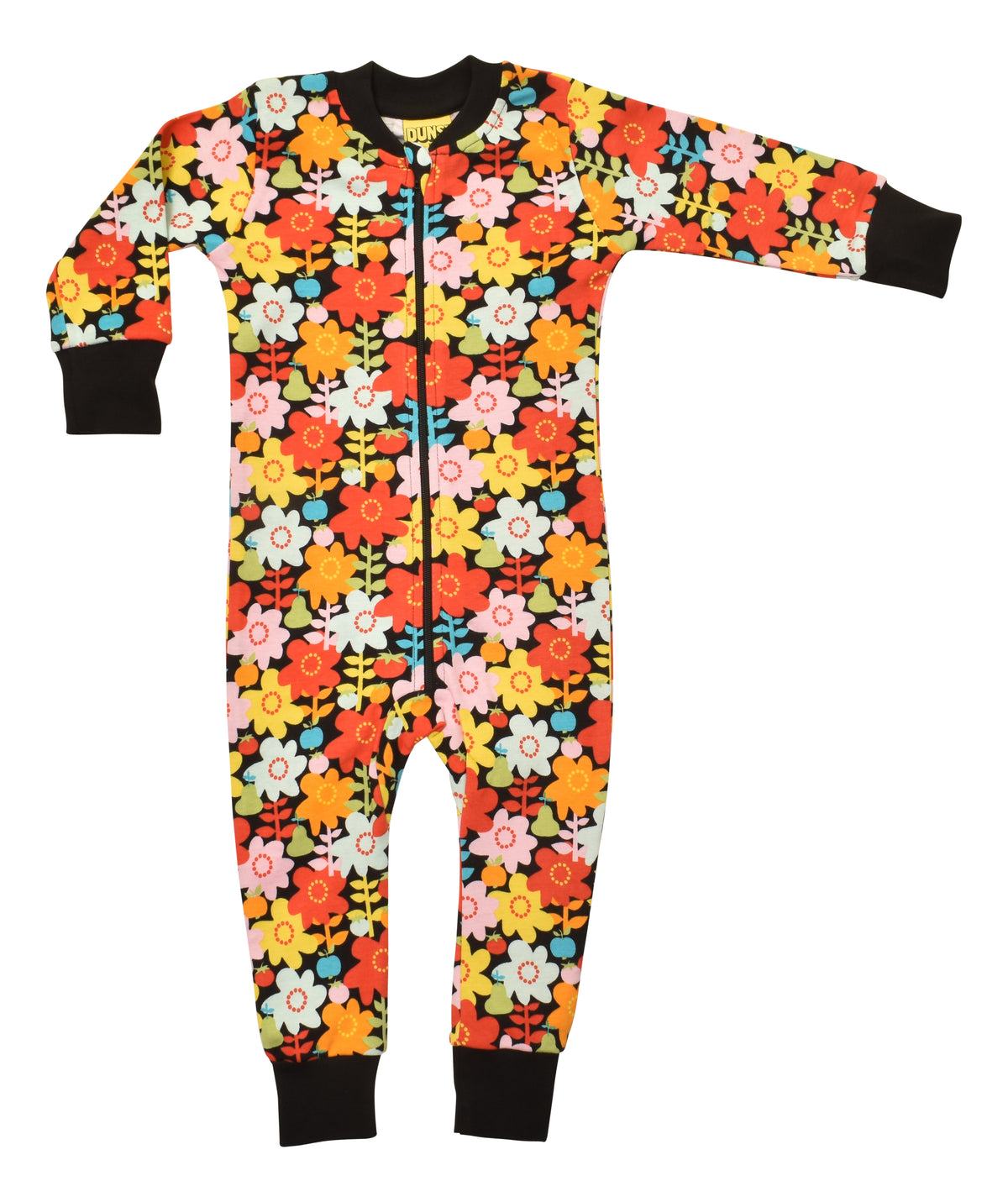 Einteiler-Pyjama mit Blumen multicolor von DUNS