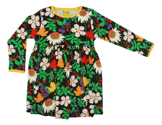 SALE -40%: Wunderschönes Kleid mit Blumen auf Braun von DUNS