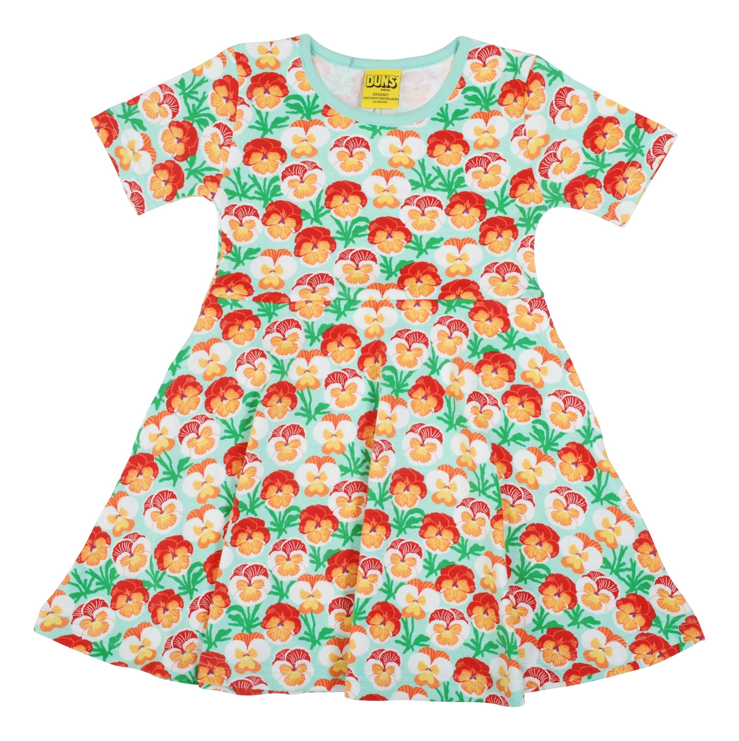 SALE -50%: Wunderschöner Skaterdress mit Veilchen auf Mint von DUNS