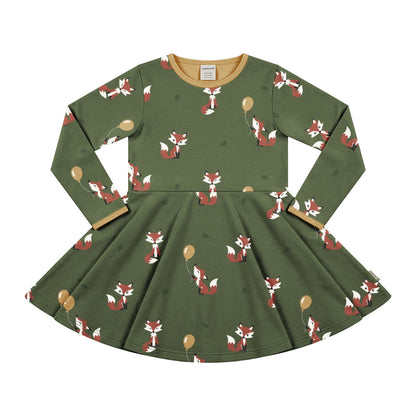 Kleid Langarm mit Fuchs von Maxomorra