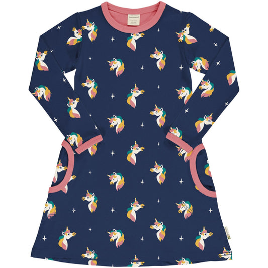 Kleid Langarm mit Einhorn