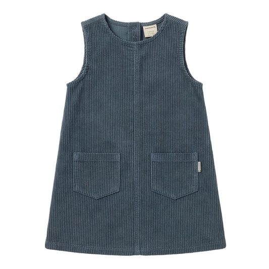 Cord-Kleid in Blau von Maxomorra