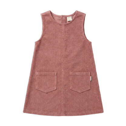 Cord-Kleid in Rosa von Maxomorra