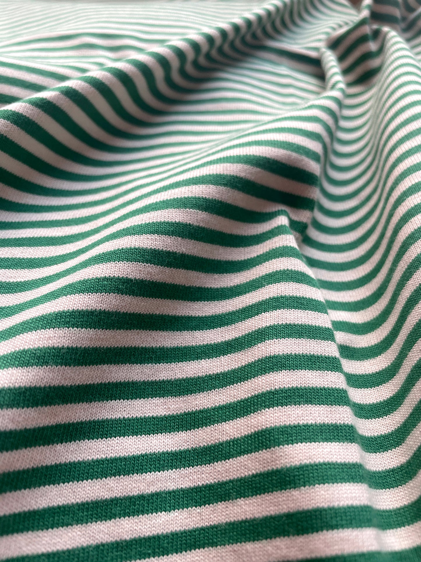 Langarm-Shirt gestreift Grün/Weiss von Mademoiselle Yéyé