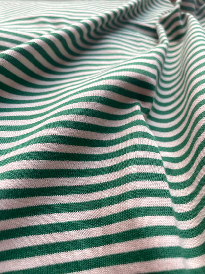 Langarm-Shirt gestreift Grün/Weiss von Mademoiselle Yéyé