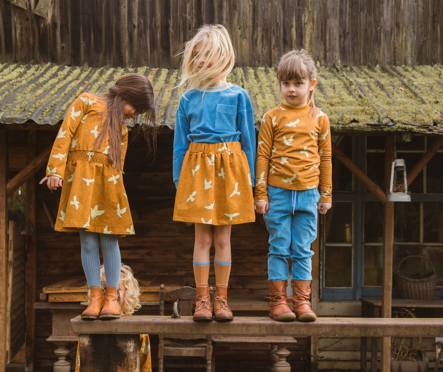 SALE: Langarmkleid mit Vögel von Baba