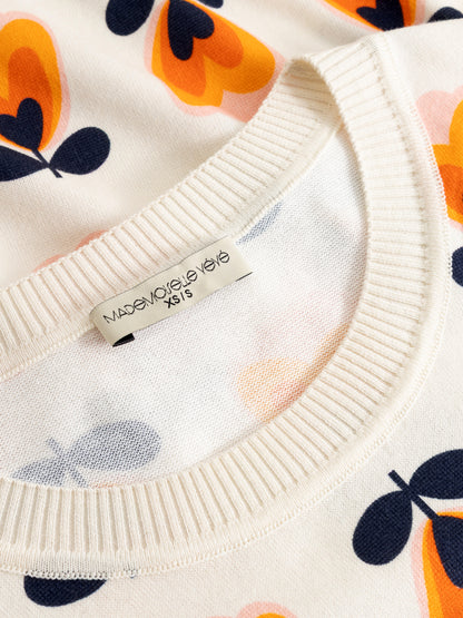 Strick-Shirt Blumen von Mademoiselle YéYé