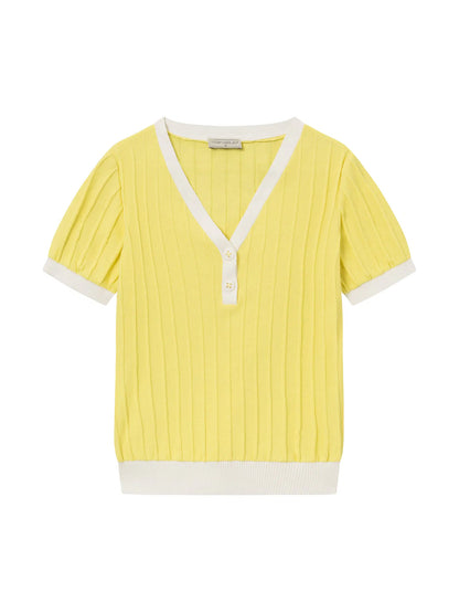 Strickshirt in Canary Yellow von Mademoiselle YéYé