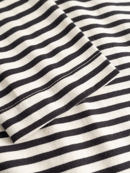 Langarm-Shirt gestreift Schwarz/Weiss von Mademoiselle Yéyé