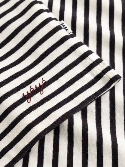 Langarm T-Shirt gestreift Schwarz/Weiss von Mademoiselle Yéyé