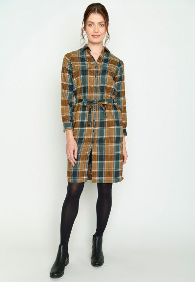 SALE -50%: Blusenkleid kariert in Forest von Greenbomb