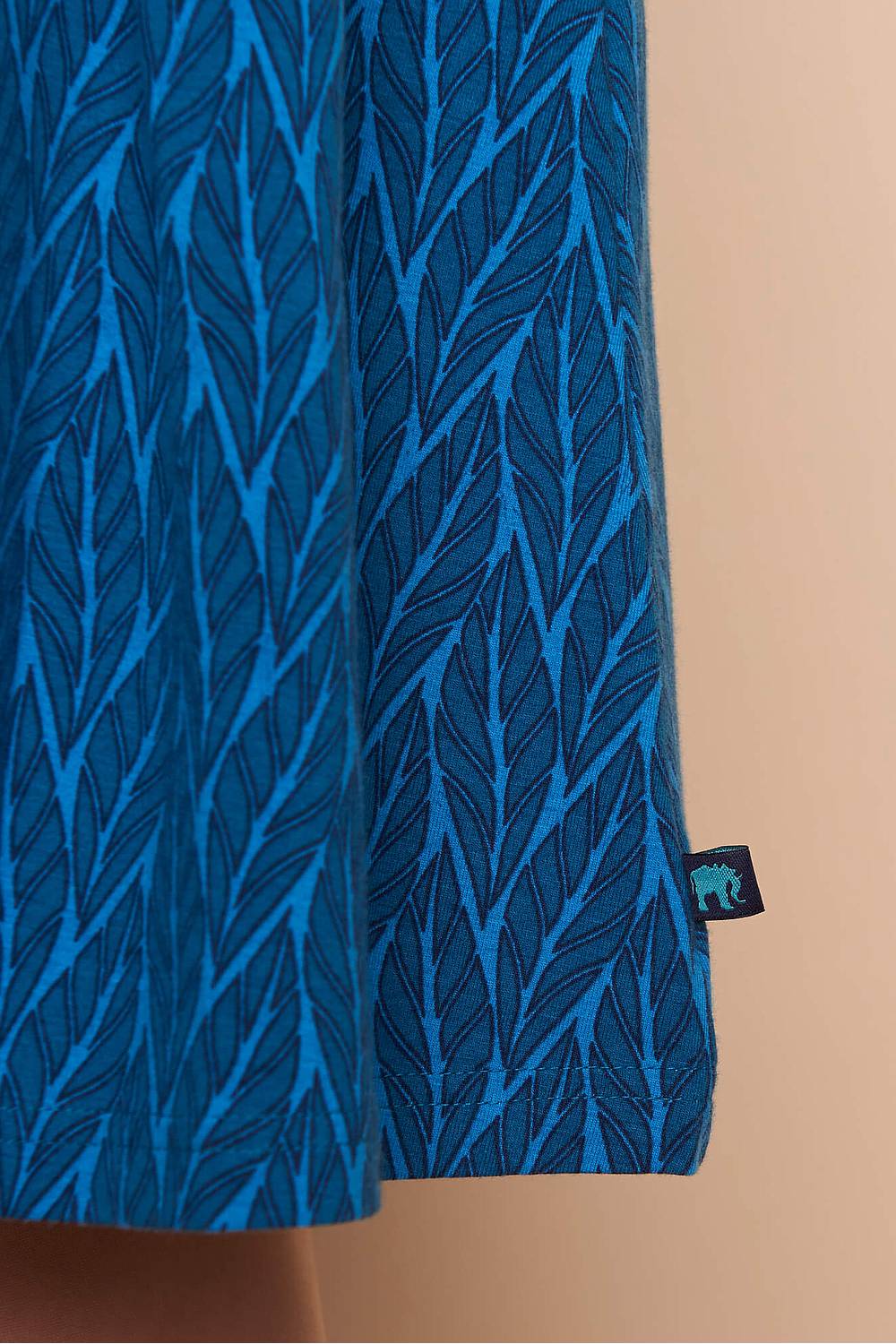 SALE -50%: Jupe mit Pflanzen auf Blau von Tranquillo