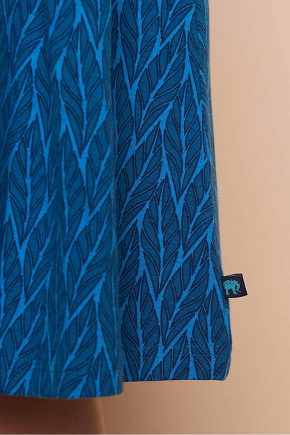 SALE -50%: Jupe mit Pflanzen auf Blau von Tranquillo