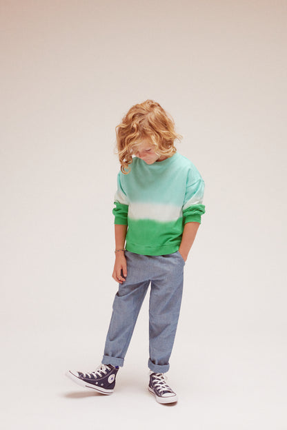 SALE: Dip dye Sweater Blau/Grün von Lily Balou