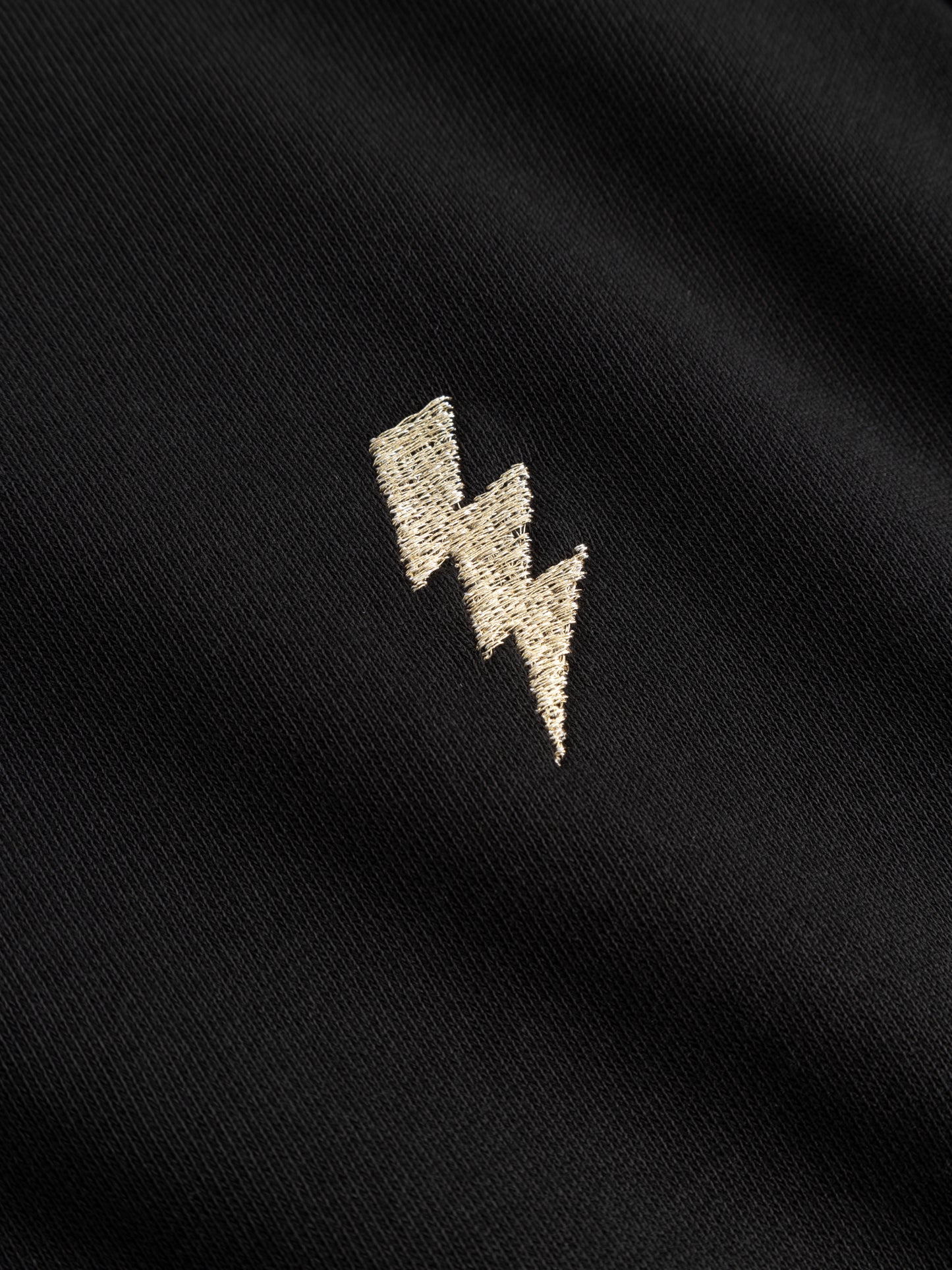 Sweatshirt Schwarz mit goldenem Blitz
