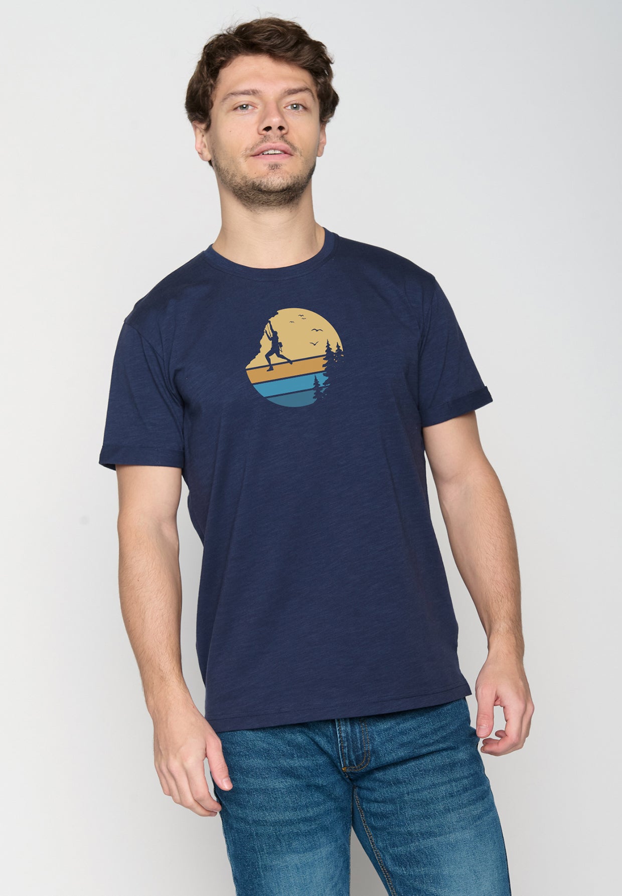 T-shirt Cliffhänger auf Navy Greenbomb