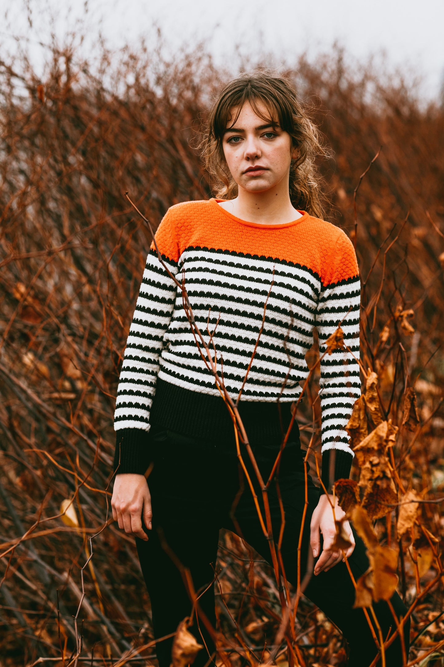 SALE -50%: Pullover gestrickt schwarz/weiss gestreift