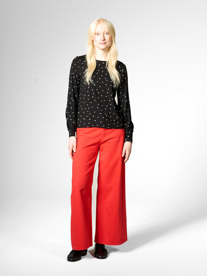 Langarm-Shirt in Schwarz mit Steren von Mademoiselle Yéyé