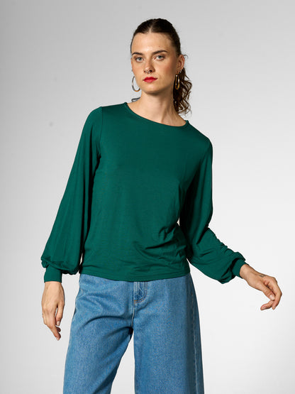 Langarm-Shirt in Grün von Mademoiselle Yéyé