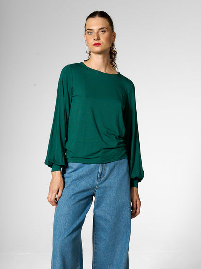 Langarm-Shirt in Grün von Mademoiselle Yéyé