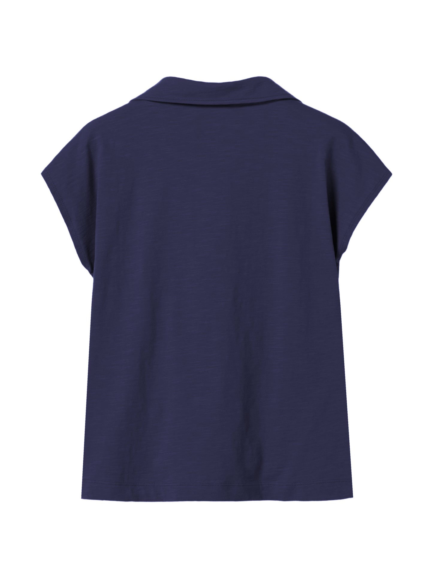Top mit Polo-Kragen in Dunkelblau von Mademoiselle Yéyé