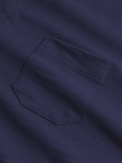 Top mit Polo-Kragen in Dunkelblau von Mademoiselle Yéyé