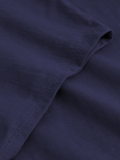 Top mit Polo-Kragen in Dunkelblau von Mademoiselle Yéyé