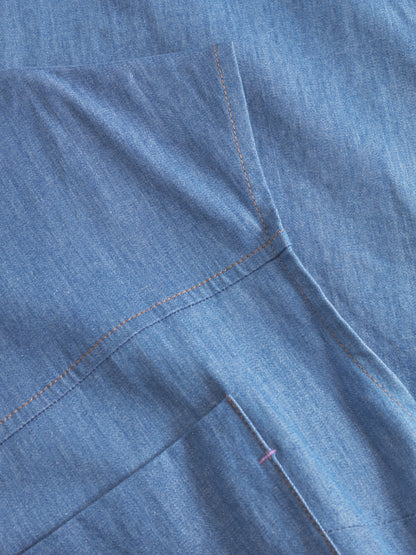 Kurzarm-Jumpsuit Denim Mademoiselle Yéyé