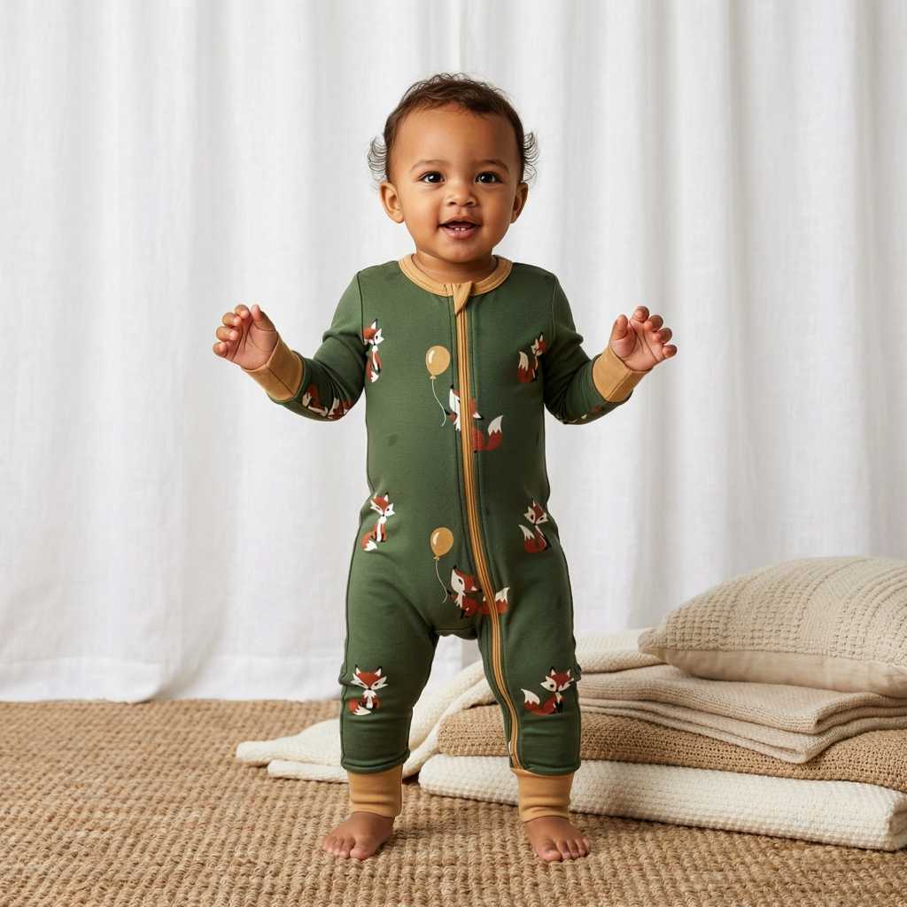 Baby-Pyjama mit Fuchs von Maxomorra