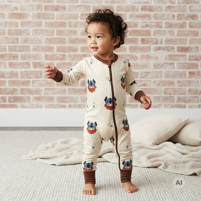 Baby-Pyjama mit Wickinger von Maxomorra