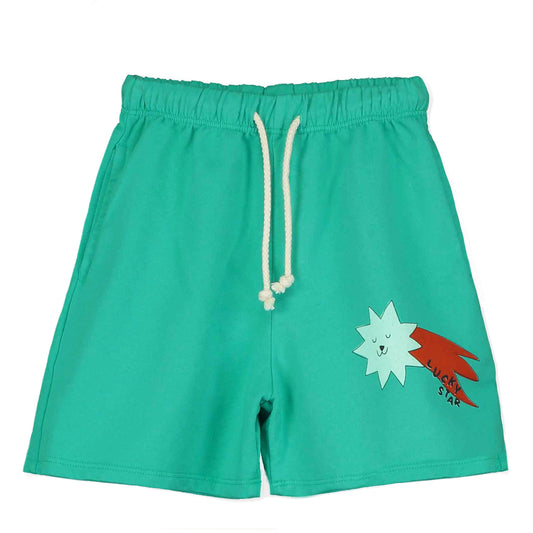 Shorts sweat Lucky Star in Grün von Lötiekids